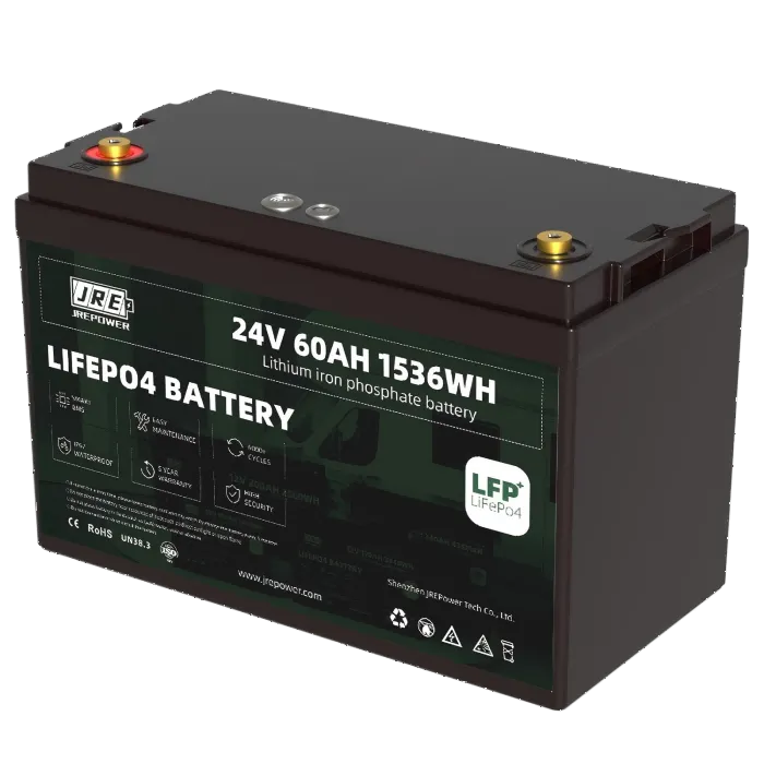 24V 60Ah 1536Wh LFP LiFePo4 RV Marine Battery