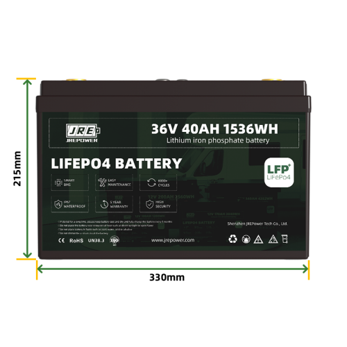 36V 40Ah 1536Wh LFP LiFePo4 Energy Storage Battery