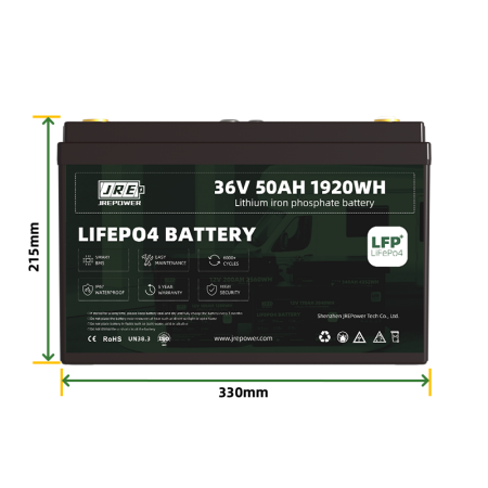 36V 50Ah 1920Wh LFP LiFePo4 Energy Storage Battery