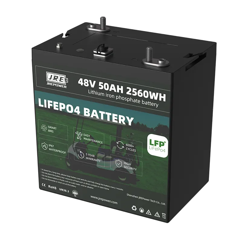 48V 50Ah 2560Wh LFP LiFePo4 Golf Cart Battery