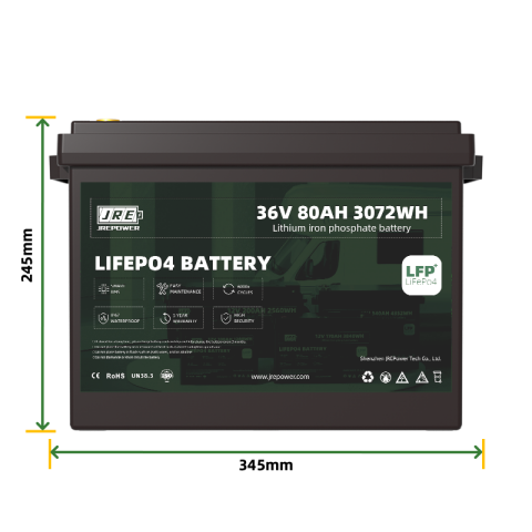 36V 80Ah 3072Wh LFP LiFePo4 Energy Storage Battery